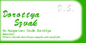 dorottya szvak business card