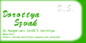 dorottya szvak business card
